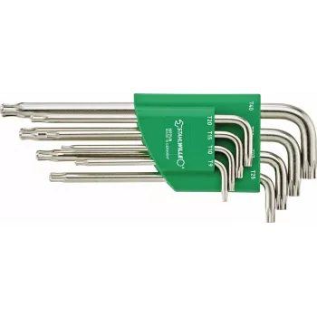 Stahlwille 10771/8 Kulled-Torx-vinkelnyckelsats, 8-delad (T9-T40) 96432700
