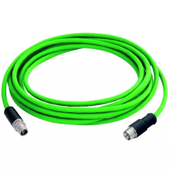 TELEGÄRTNER L82005A0000 10 m LC-duplex till LC-duplex OM3 multimode fiberoptisk patchkabel, aqua, LSZH 100017385