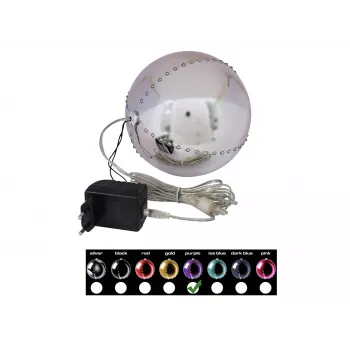 EUROPALMS LED-snökula 15 cm, lila 83501248