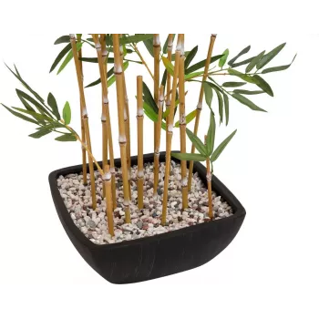 EUROPALMS Konstgjord bambu i dekorativ skål, 150 cm 82509262