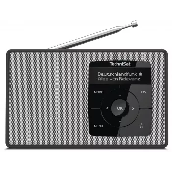 TechniSat DIGITRADIO 2 DAB+ FM Bluetooth radioklocka svart/vit 0002/3910