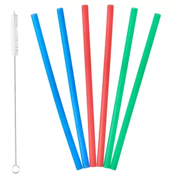 LURCH 70242 Drinking Straws, 6 pcs, Assorted Colours