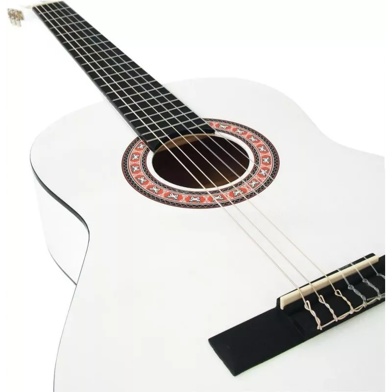 DIMAVERY AC-303 konsertgitarr, vit (26241008)