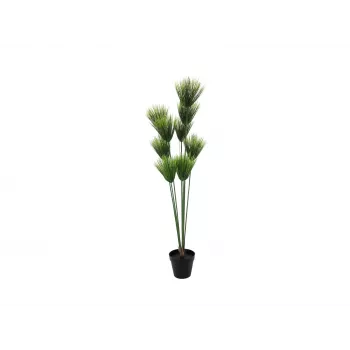 EUROPALMS konstgjord papyrusväxt, 150 cm, grön, i svart kruka 82600223