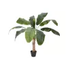 EUROPALMS Konstgjord bananväxt, 100 cm, gröna blad, svart kruka 82509503