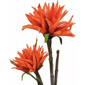 EUROPALMS Dahlia (EVA), konstgjord växt, orange, 100 cm (82532006)