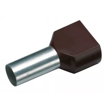 Cimco 187707 dubbel ändhylsa 1,5 mm² delvis isolerad svart 100 st