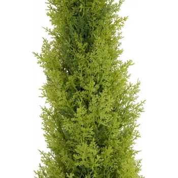 EUROPALMS Leylandcypress konstgjord växt, 120 cm, grönt bladverk, svart kruka 82606964