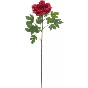 EUROPALMS Classic Peony Branch konstgjord växt, magenta, 80 cm 82530211