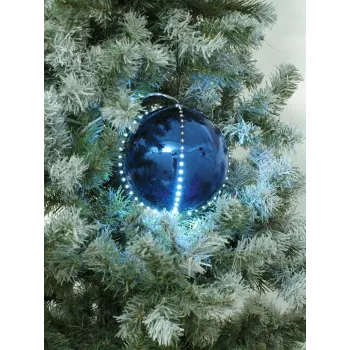 EUROPALMS LED-snöboll 15 cm, mörkblå 83501247