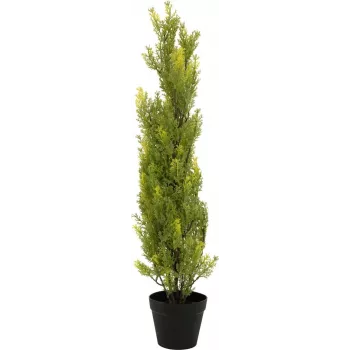 EUROPALMS Leylandcypress konstgjord växt, 90 cm, svart kruka 82606962