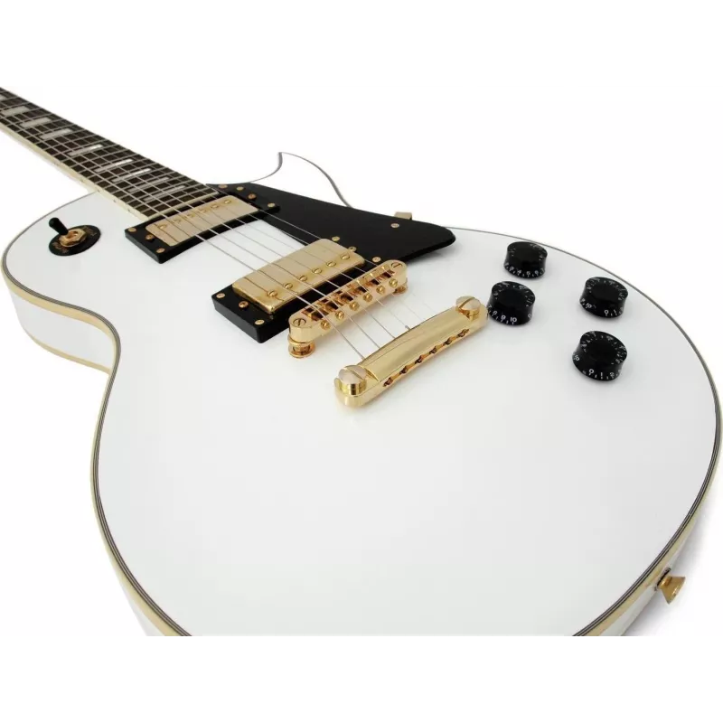 DIMAVERY LP-520 elgitarr, vit/guld 26215160