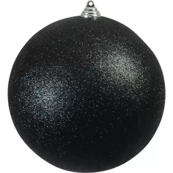EUROPALMS dekorkula 20 cm, svart, glitter 83501278