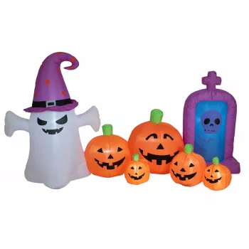 EUROPALMS Halloween uppblåsbar spöke med pumpor, 244 cm (83316154)