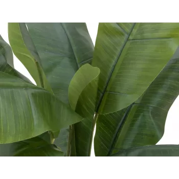 EUROPALMS konstgjort bananträd, 120 cm, realistiska gröna blad, svart kruka 82509537