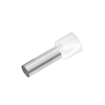 Cimco 187002 delvis isolerad ändhylsa, 0,5 mm², vit, 100 st