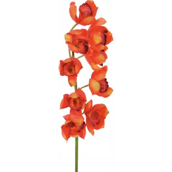 EUROPALMS Cymbidium-gren, konstgjord, röd, 90 cm (82530315)