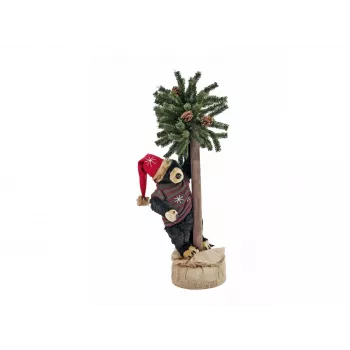 EUROPALMS julbjörn med julgran, 105 cm 83314804