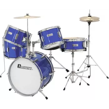 Dimavery JDS-305 barntrumset blå med cymbal och bastrumpedal