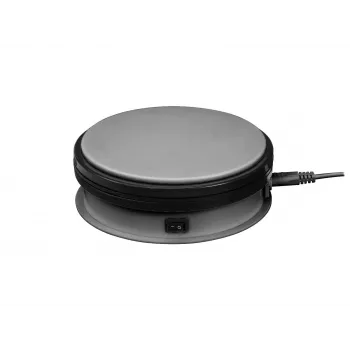 Europalms elektrisk skivtallrik Ø 15 cm silver - bärförmåga upp till 5 kg, 2,4 varv/min (50701190)