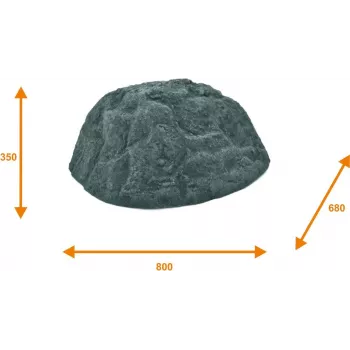 EUROPALMS dekorativ klippa Vulcano, glasfiber, flerfärgad 83313231