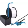 Banholzer&Wenz polyesterbandningsset 19 mm x 600 m med bärbar dispenser och 1000 stålclips (17051)