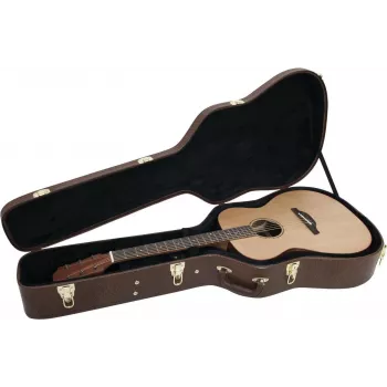 DIMAVERY formgjuten väska för western-gitarr, brun (26341018)