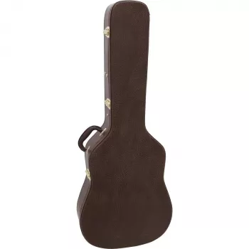 DIMAVERY formgjuten väska för western-gitarr, brun (26341018)