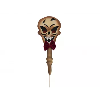 EUROPALMS Halloween markspjut skalle, vit/svart, 40 cm 83314628