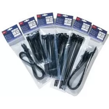 HellermannTyton SOFTFIX återanvändbart buntband 180 mm x 7 mm svart 16-pack (115-07190)