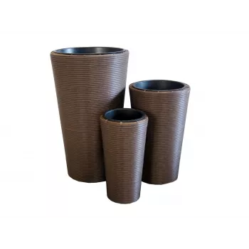 EUROPALMS India dekorativt blomkrukset, 3 storlekar, grå stenlook, inomhus/utomhus 83011268