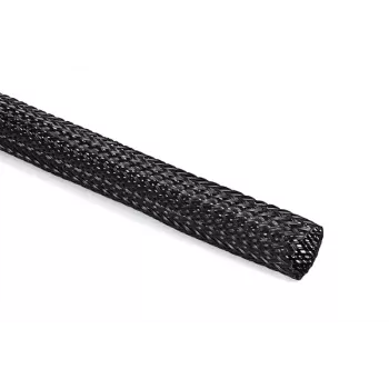 HellermannTyton HEGPL30-PET-BK töjbar PET-flätad slang, 18-55 mm, svart, 25 m