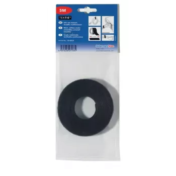 HellermannTyton kardborreband för kabel 1 m x 12,5 mm svart (130-00008)