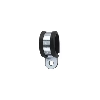HellermannTyton AFCS63-GS/PVC-BK/ML skruvfästesklämma för kabel, slangar, rör, max. buntdiameter Ø 63 mm, kloroprenskyddsprofil, svart 166-50608