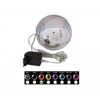 EUROPALMS LED snöboll 15 cm, röd 83501243
