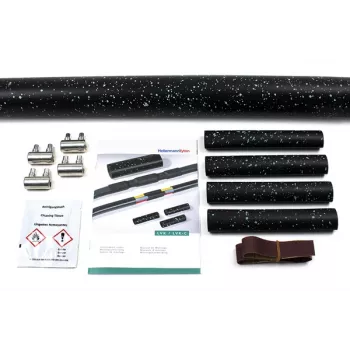 HellermannTyton LVK-C-5x1.5-16 värmekrympslang, svart, polyolefin, 4:1, 48 mm/12 mm, 450 mm 380-04014