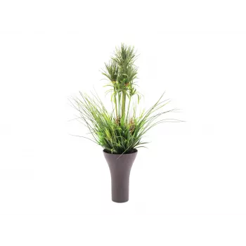 EUROPALMS konstgräsarrangemang, 90 cm, grön, i svart kruka 82600137