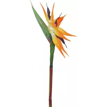 EUROPALMS konstgjord paradisfågelblomma, orange, 95 cm 82530559
