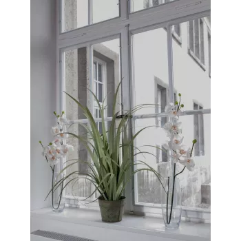EUROPALMS konstgjord orkidégren, krämvit, 100 cm (82530323)