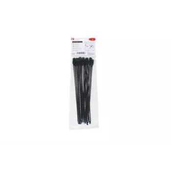 HellermannTyton SOFTFIX® återanvändbar buntband 260 x 7 mm, svart, 12-pack 115-07270