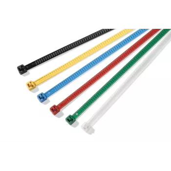 HellermannTyton återanvändbar buntband LR55, 195 x 4,7 mm, gul, 25 st 115-00004