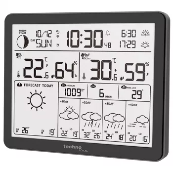 Techno Line WD3000 WLAN-väderstation med 4-dygnsprognos och utomhussensor WD3000 väderstation