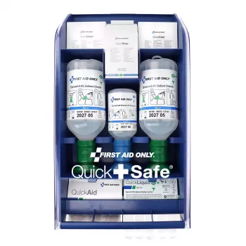First Aid Only Quick+ Safe DIN EN 15154-4 första hjälpen-låda blå (P-44027 00)