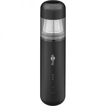 WENTRONIC Goobay Superior mini-batterihanddammsugare, svart, 7 munstycken, 3 borstar, USB-C, 8000 Pa 77829