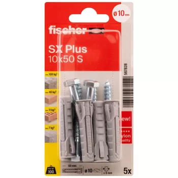 Fischer SX Plus plugg 10 x 50 mm, 5 st 567828