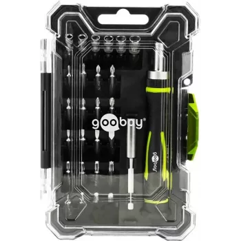 Goobay 77840 precisionsskruvmejsel-set med 26-delat bitset