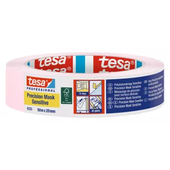 tesa 4333 Precision Mask ljusrosa maskeringstejp 50 m x 25 mm 04333-00018-02
