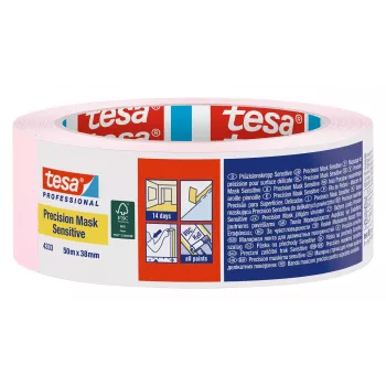 tesa 4333 Precision Mask ljusrosa maskeringstejp 50 m x 38 mm 04333-00020-02