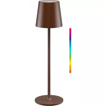 Wentronic Goobay trådlös LED-bordslampa, storlek M, 38 cm, RGBW, kopparfärgad (76570)