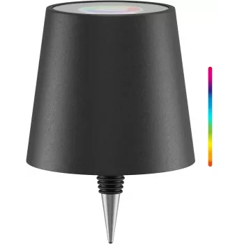 Wentronic Goobay trådlös LED-flasklampa, RGBW, svart (76571)